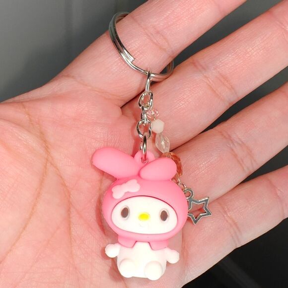 Sanrio My Melody Pink Charm Keychain - Picture 1 of 2